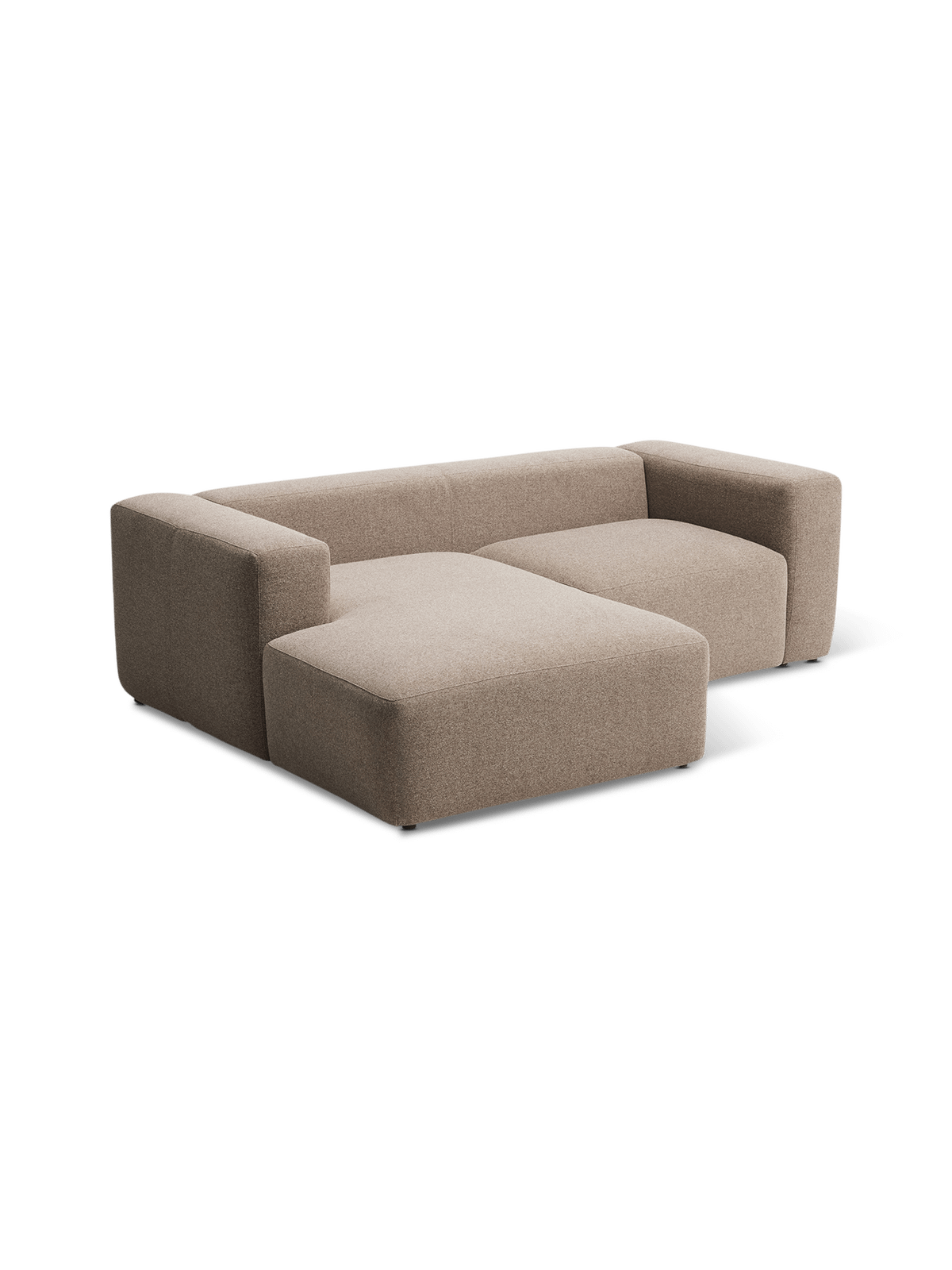 Hoeksalon Blok Longchair Links Bruin B240