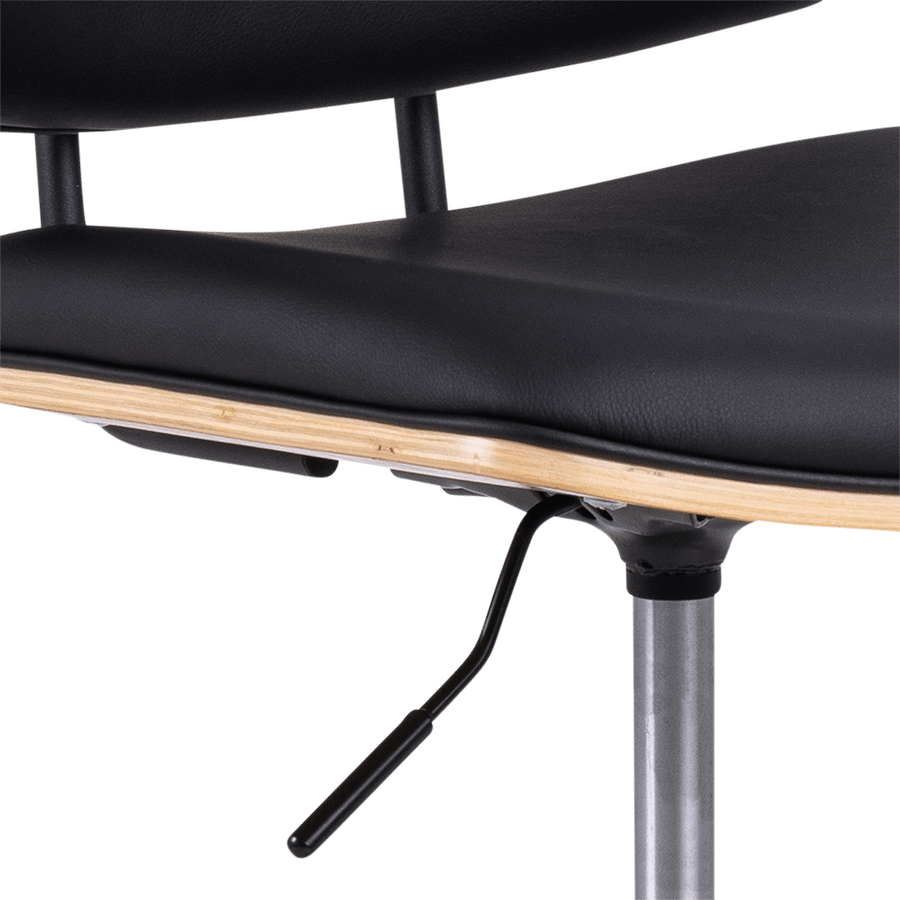 Bureaustoel MIKKEL PU Zwart/Eik Fineer Bureaustoel MIKKEL PU Zwart/Eik Fineer