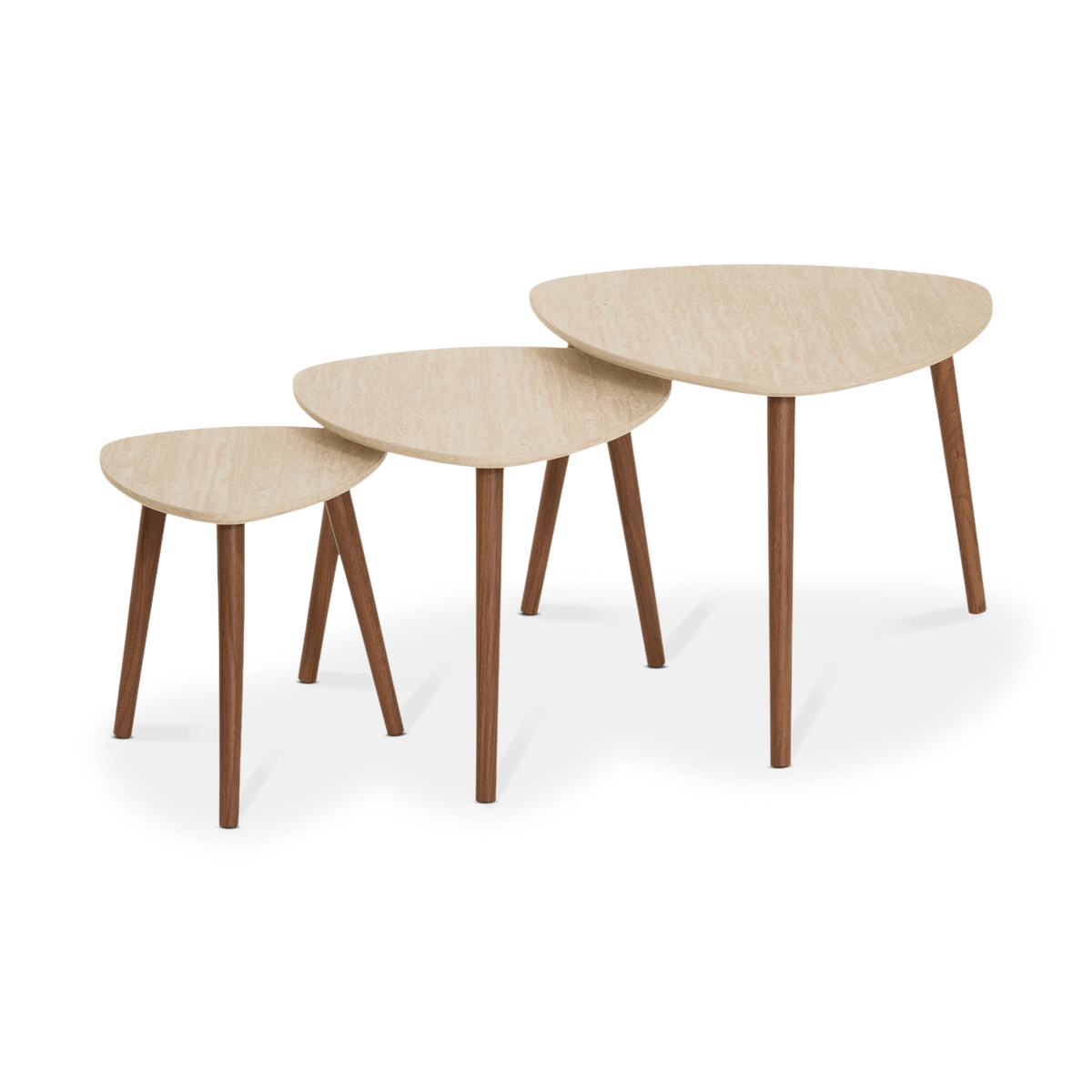 Bijzettafelset MELIO S/3 Travertinlook