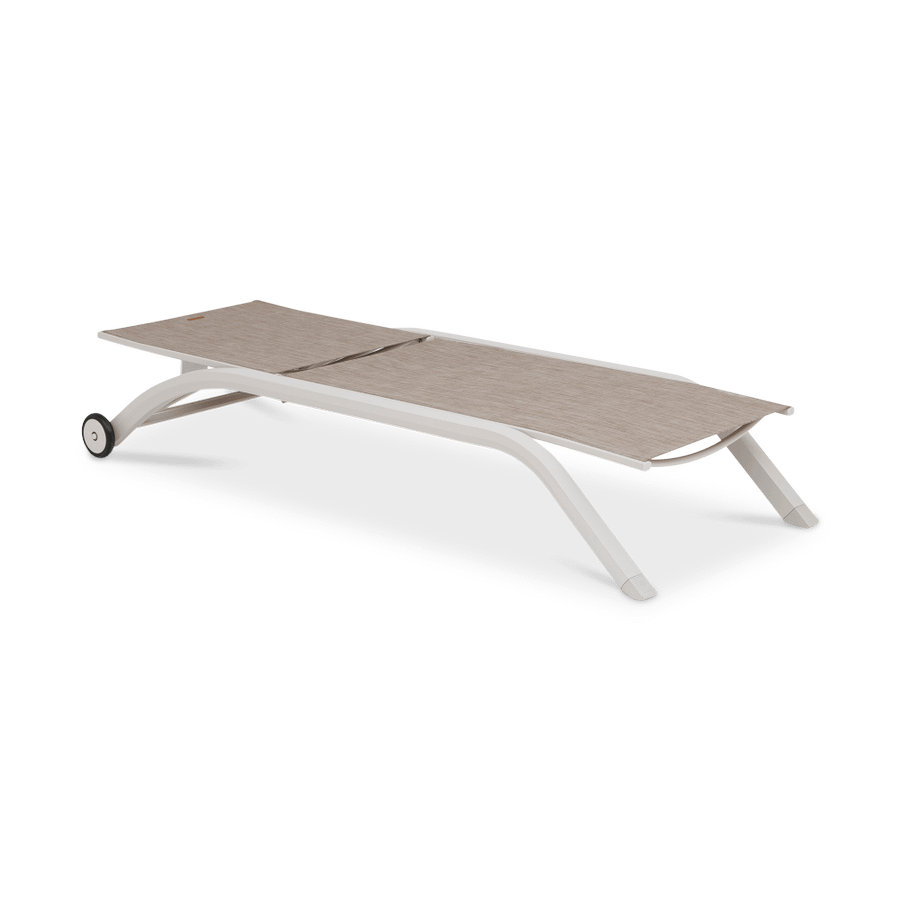 Ligbed Verstelbaar BRESCELLO Wit/Taupe Ligbed Verstelbaar BRESCELLO Wit/Taupe