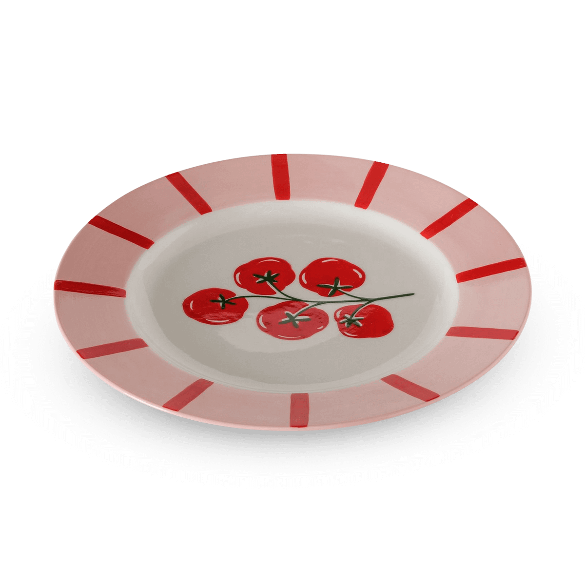 Plat Bord TOMATO Ø27.4 Wit/Rood 