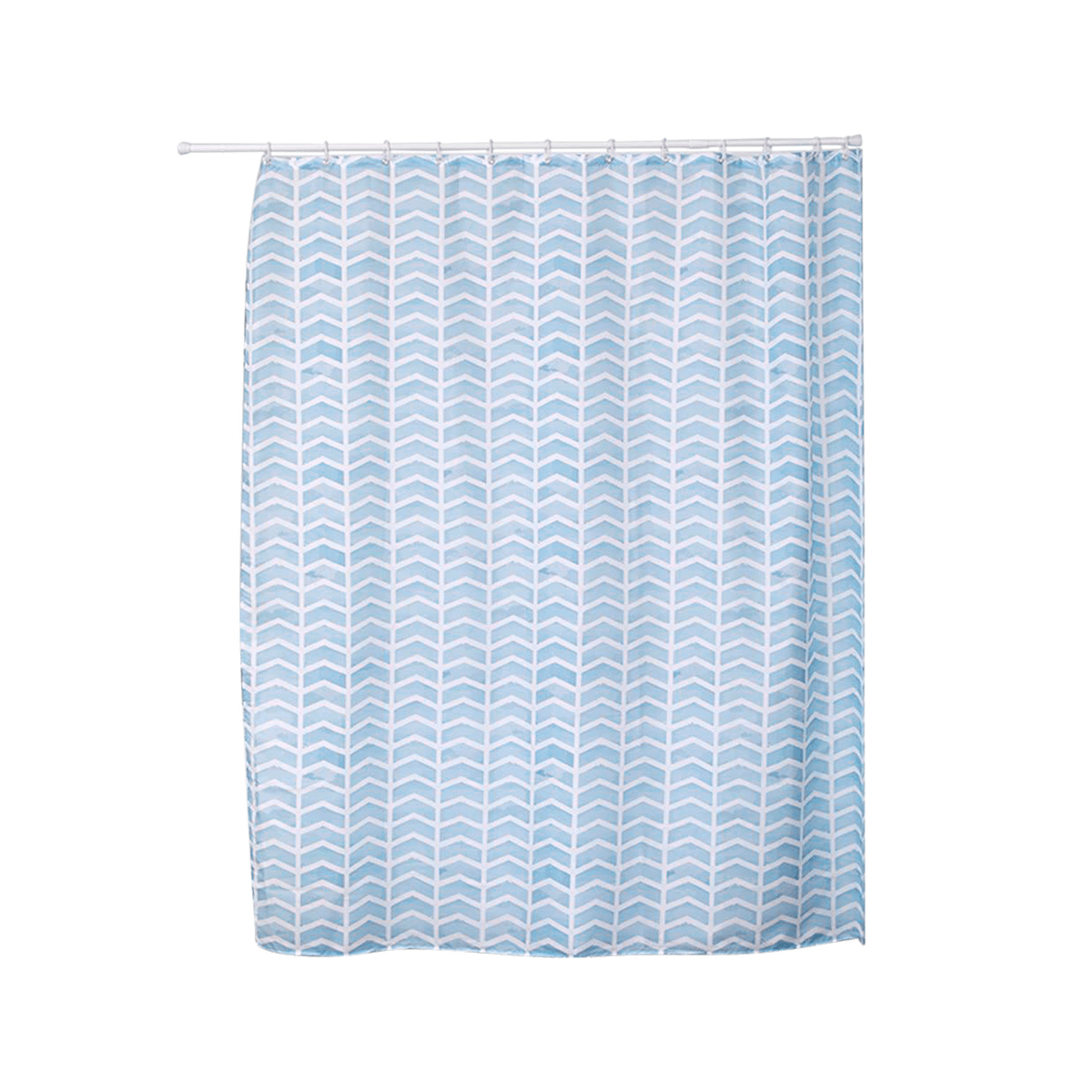 Douchegordijn OCEAN Blauw Incl. 12Haak