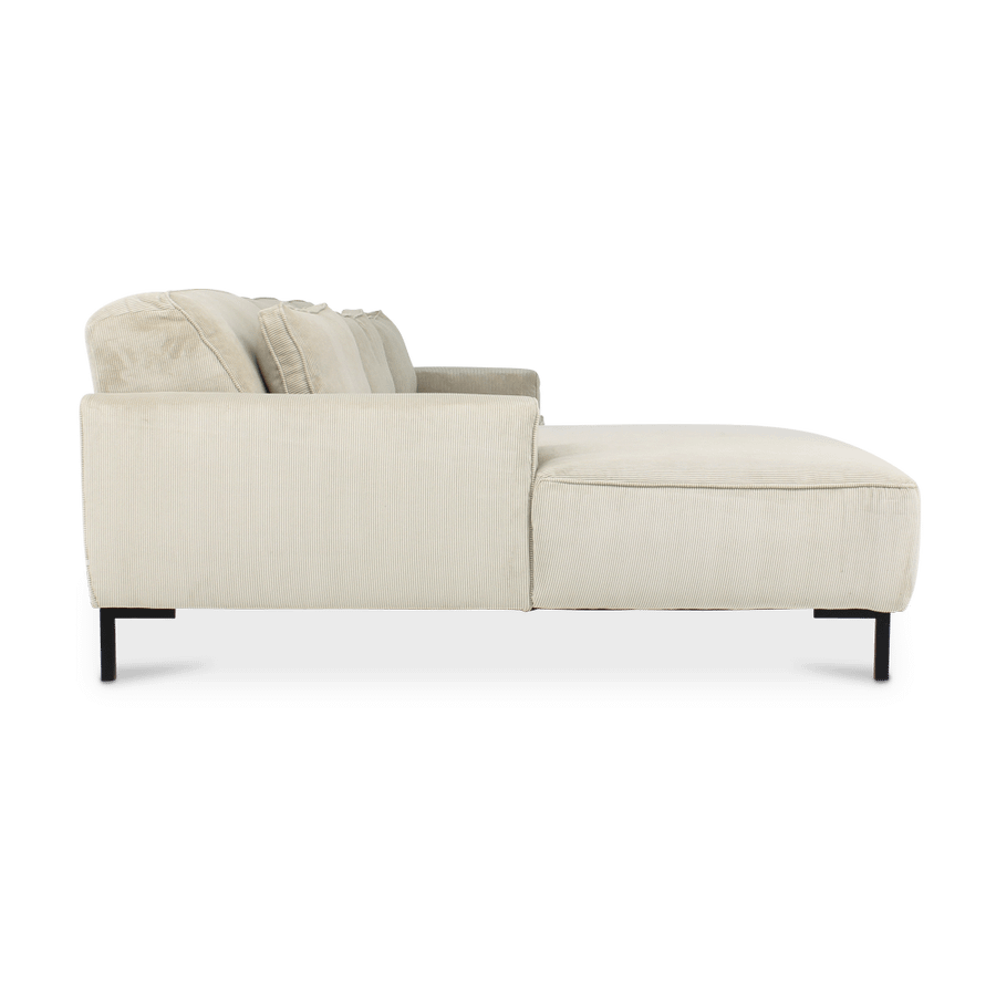 Hoeksalon BEMTHE Longchair Links Beige Hoeksalon BEMTHE Longchair Links Beige