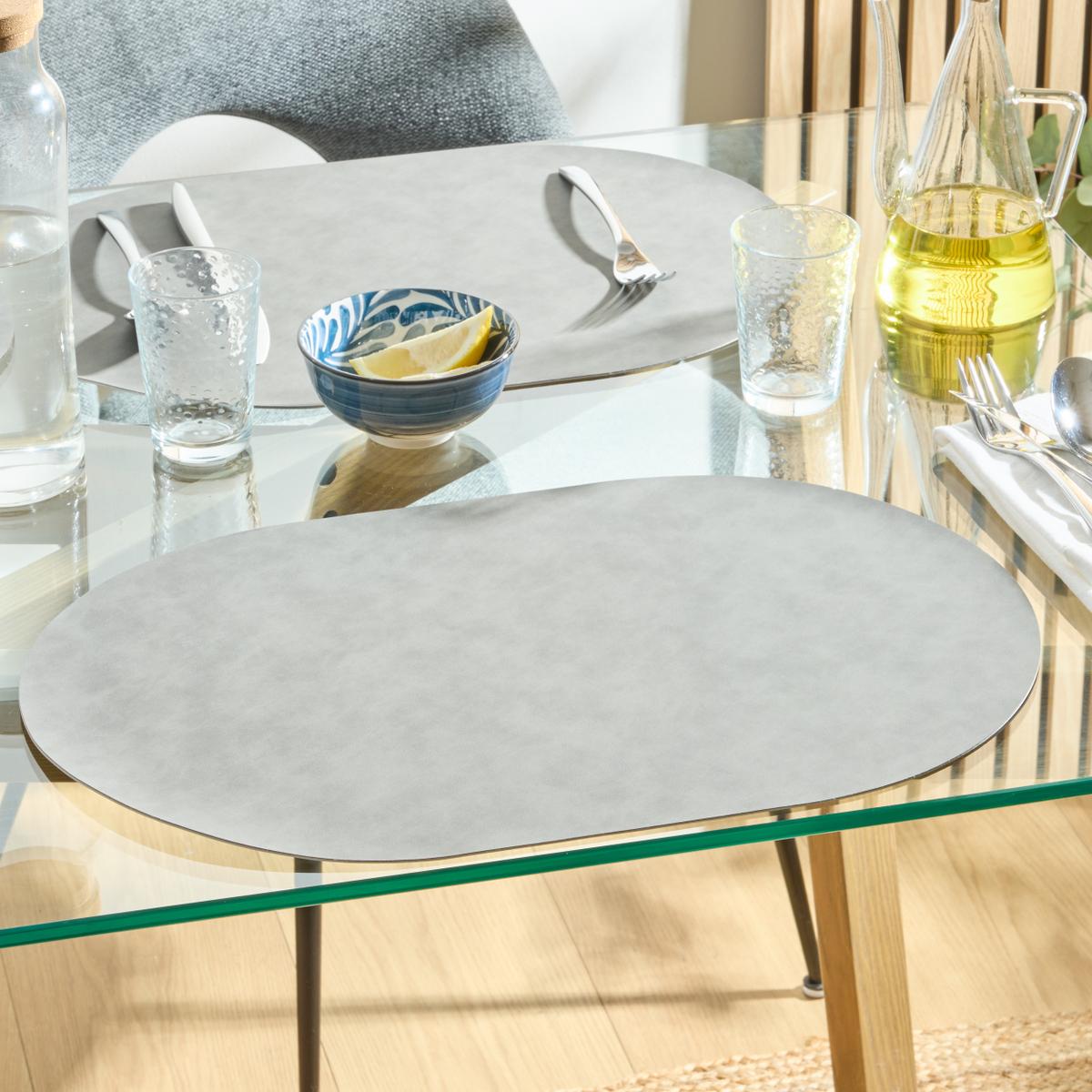 Placemat KIMALY Ovaal Grijs