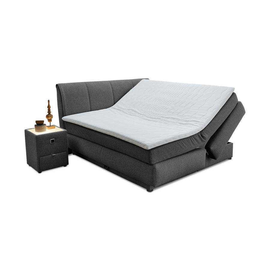 Boxspring AMSTELVEEN 180x200 Donkergrijs Boxspring AMSTELVEEN 180x200 Donkergrijs