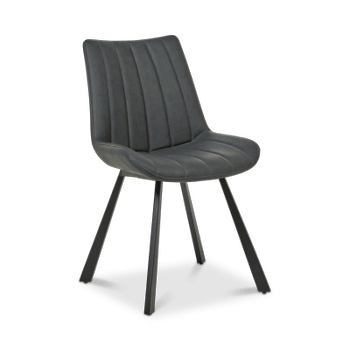 Eetstoel WILSON PU Vintage Antraciet Eetstoel WILSON PU Vintage Antraciet