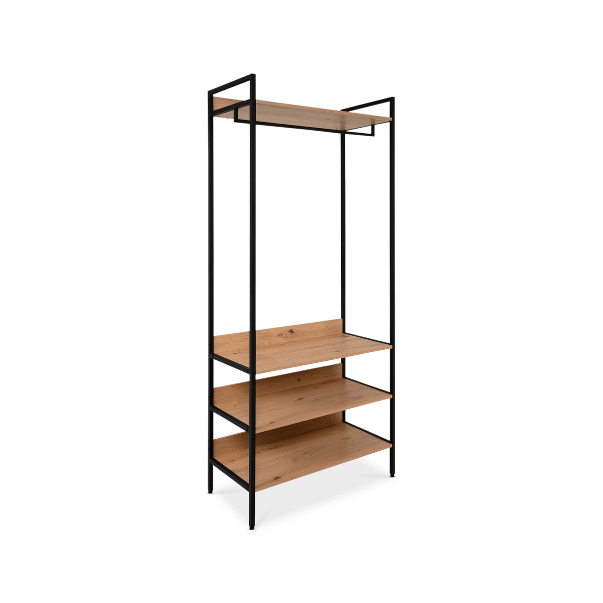 Wandkast LYRA met Roede/3 Leggers Artisan-Zwart B84