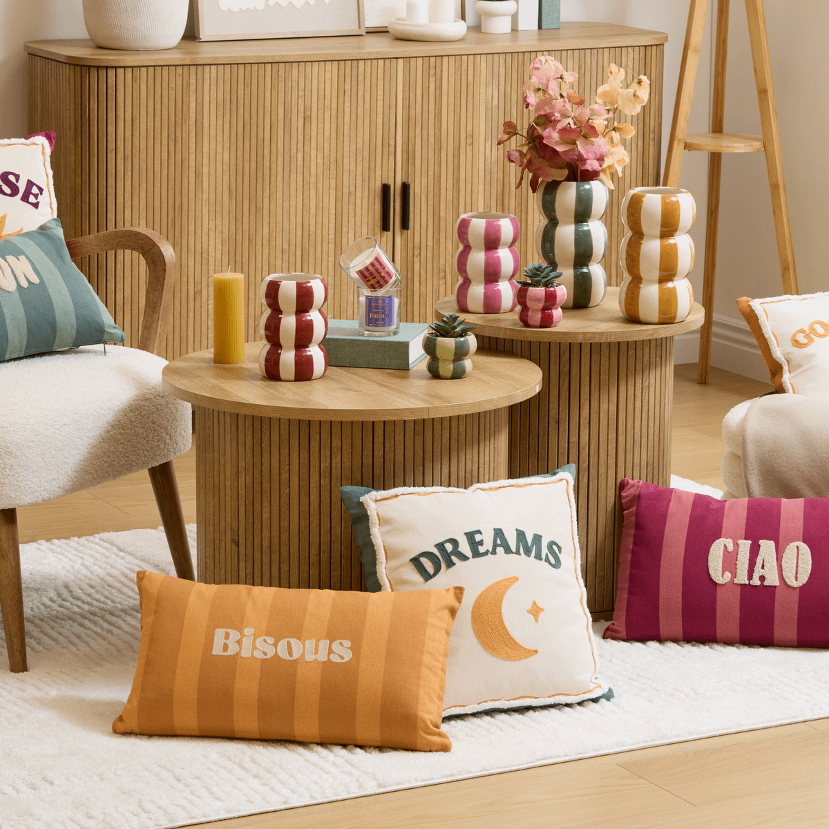 Kussen BIBBI 40x40 Dreams Beige/Groen