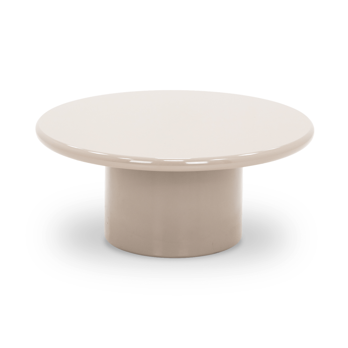 Salontafel LUMO Ø80 Hoogglans Sand Dune