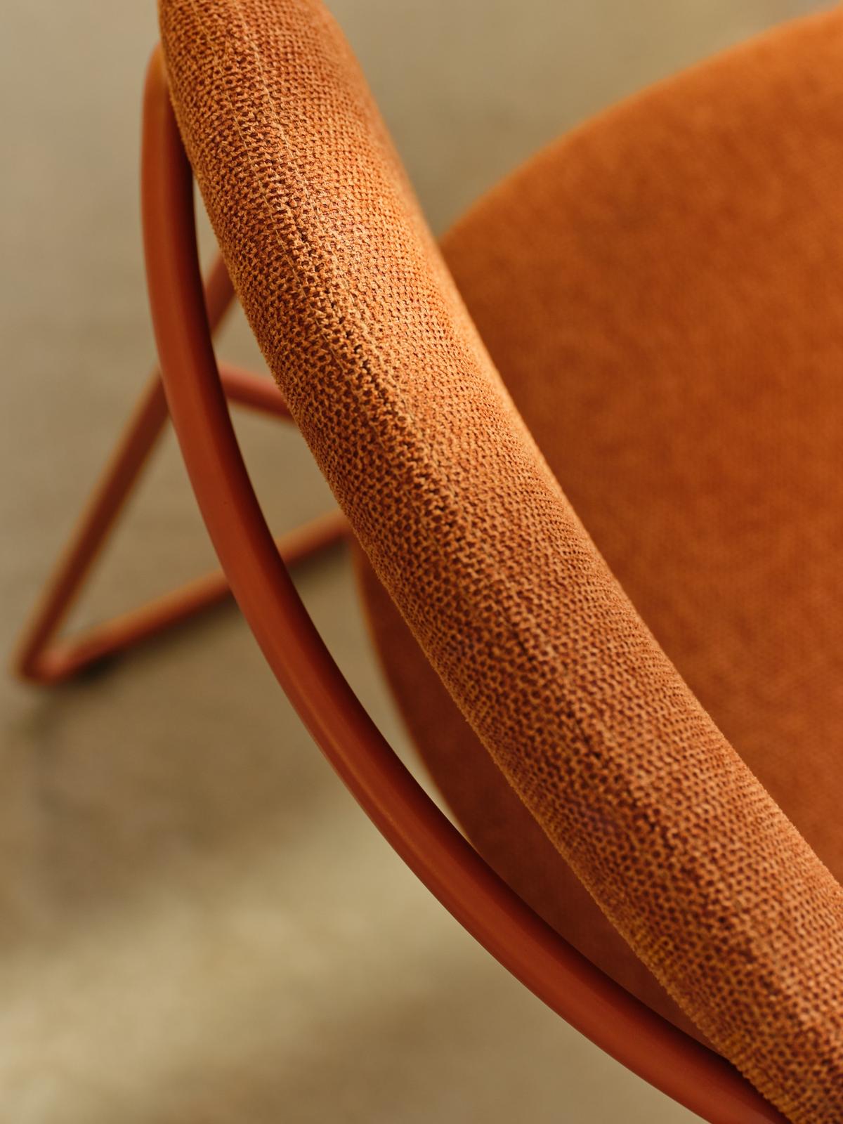 Barstoel met sledepoot Meli Terracotta