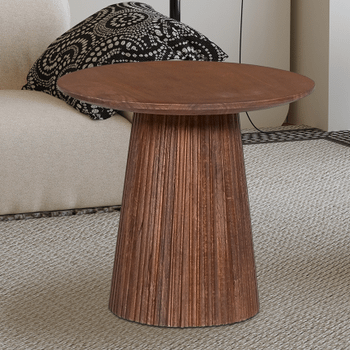 Bijzettafel DOMINGO Mango Lichtbruin Ø50  Bijzettafel DOMINGO Mango Lichtbruin Ø50