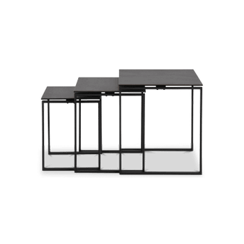 Salontafel Set van 3 MARCO Keramiek Zwart/Mt Zwart Salontafel Set van 3 MARCO Keramiek Zwart/Mt Zwart