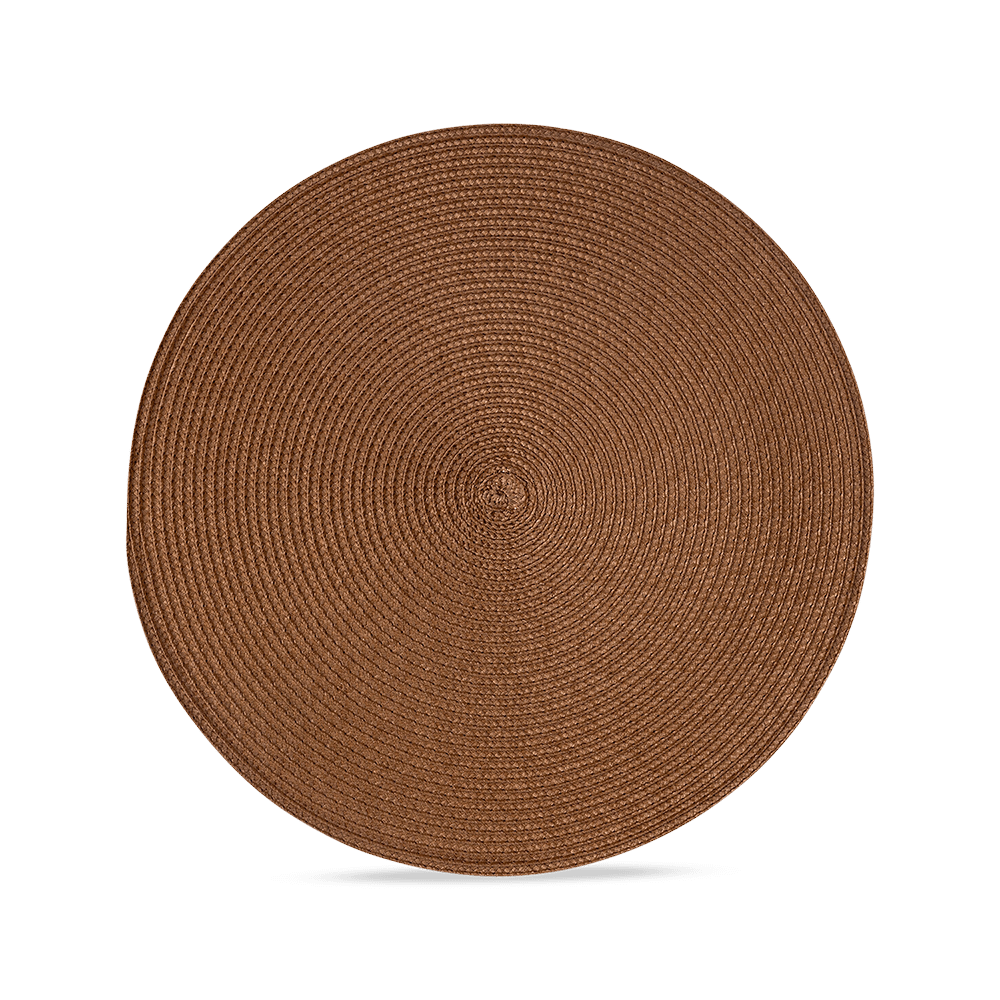Placemat BRAID Rond Camel