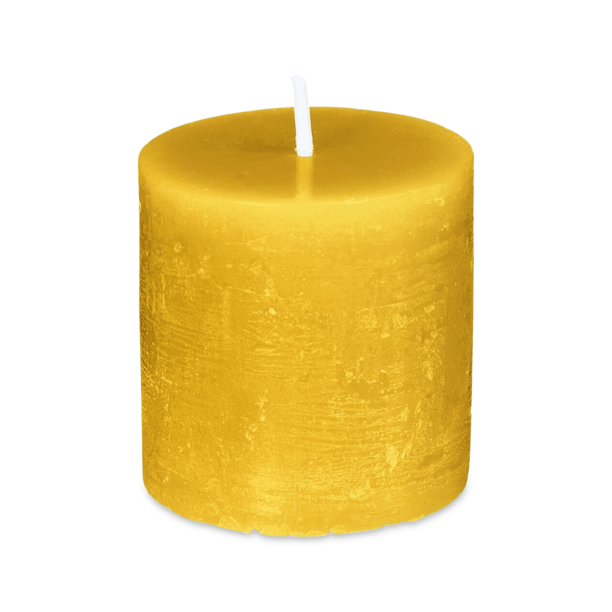 Kaars RUSTIC Set van 4 Cil. Geel