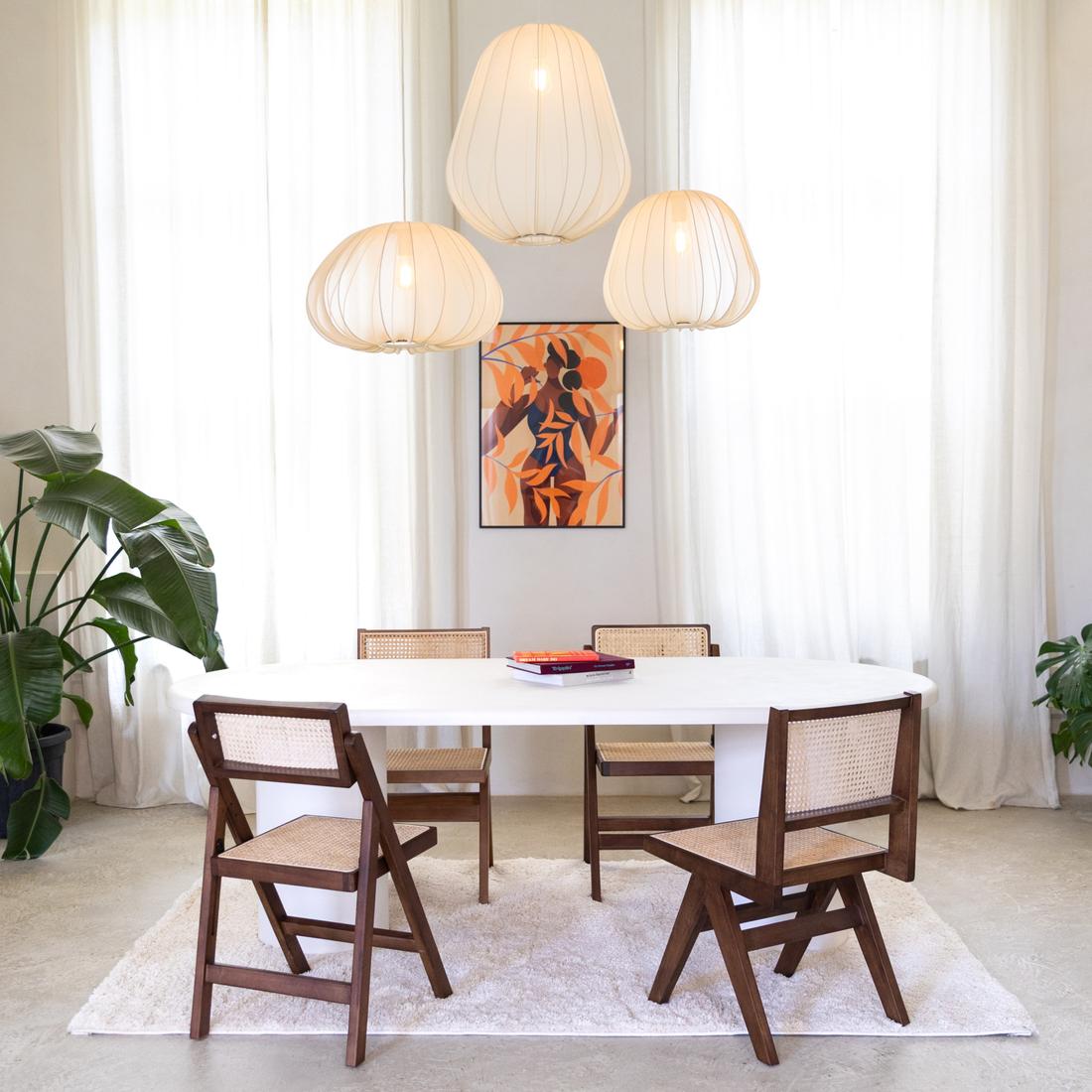 Stoel JAKI Ash Wood Walnut/Rotan  Stoel JAKI Ash Wood Walnut/Rotan