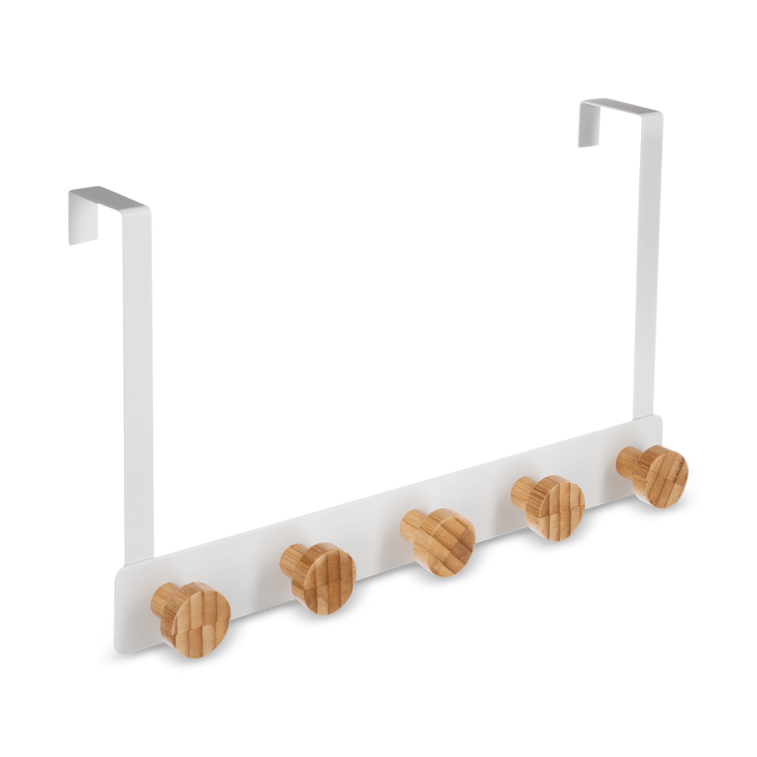 Deurkapstok ELIM Wit Metaal/Bamboe Deurkapstok ELIM Wit Metaal/Bamboe