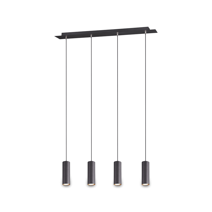 Hanglamp MARLEY 4-Delig Metaal Zwart Hanglamp MARLEY 4-Delig Metaal Zwart