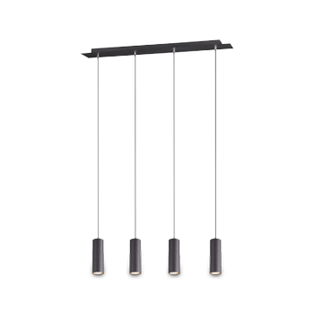 Hanglamp MARLEY 4-Delig Metaal Zwart Hanglamp MARLEY 4-Delig Metaal Zwart