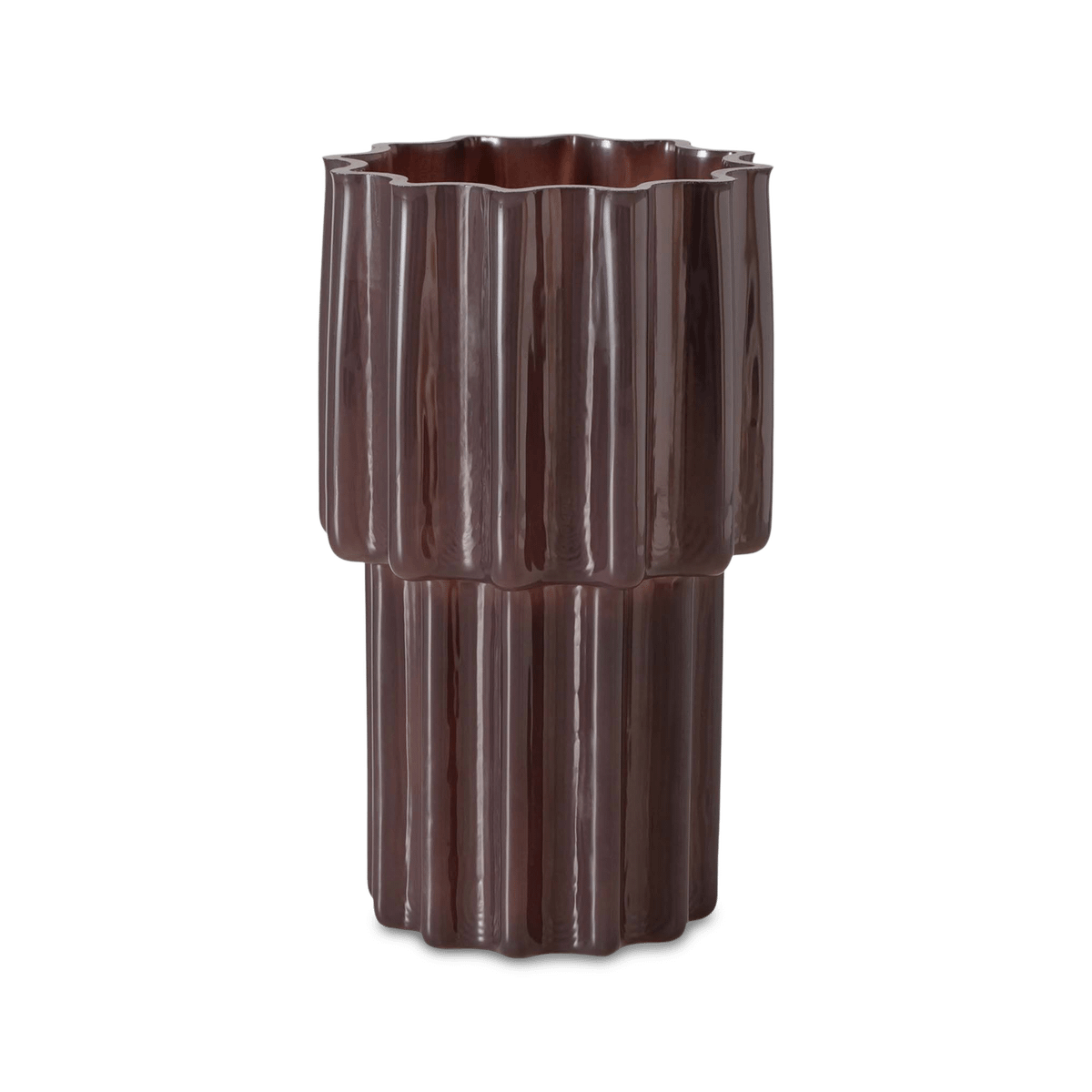 Vaas FERINA Ribbel Glas Bruin
