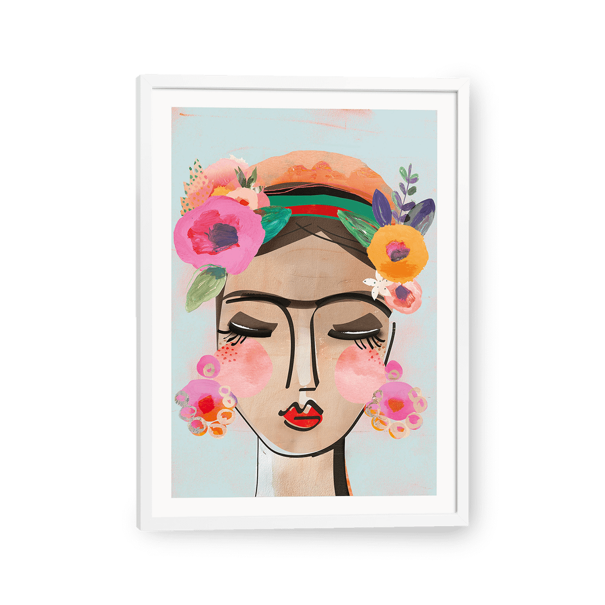 Frame COLOURFUL FACE Wit 50x70