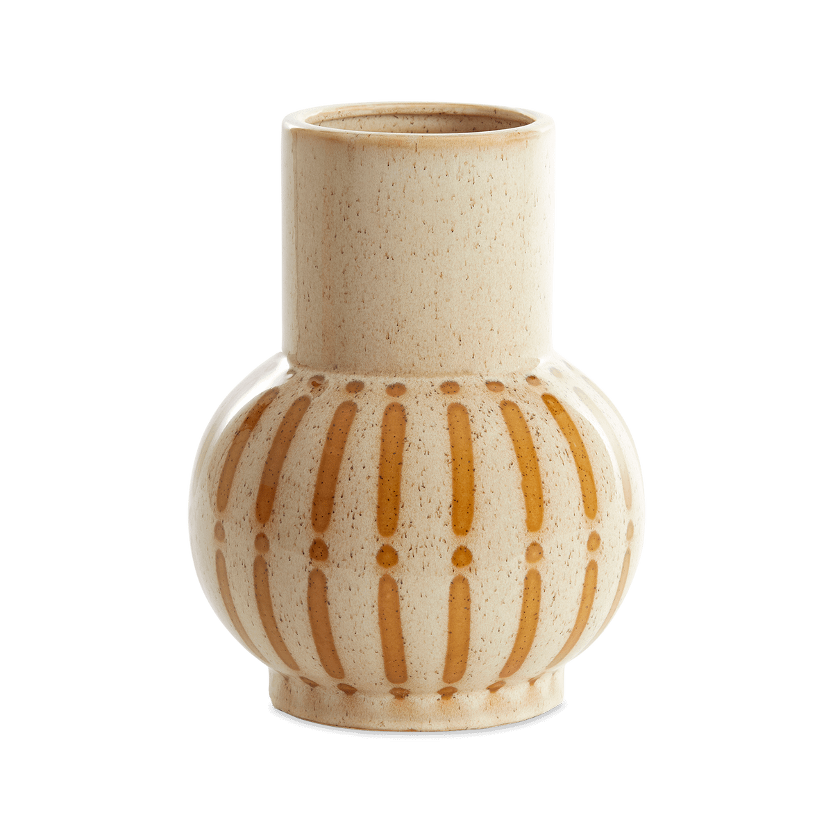 Decovaas ULLOA Ker. Glas Crème/Bruin