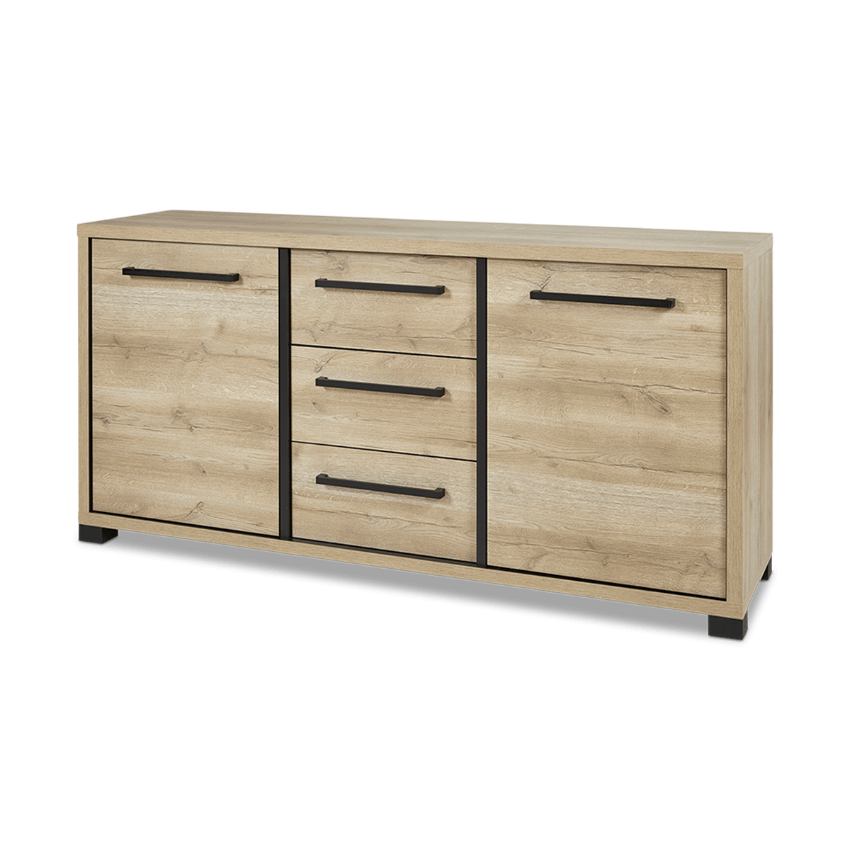 Dressoir FABIAN Arizona Oak/Nero B182