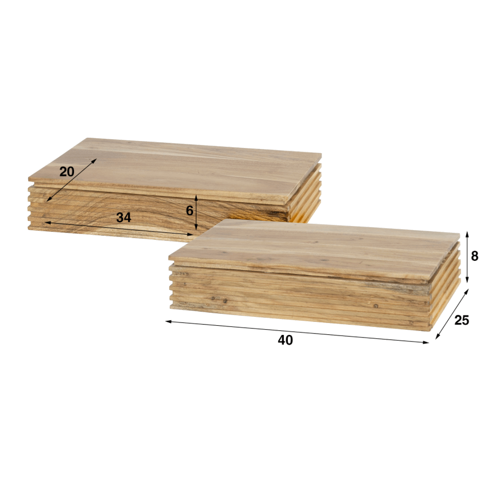 Nachttafel HIRO Hangend Massief Acacia Nachttafel HIRO Hangend Massief Acacia