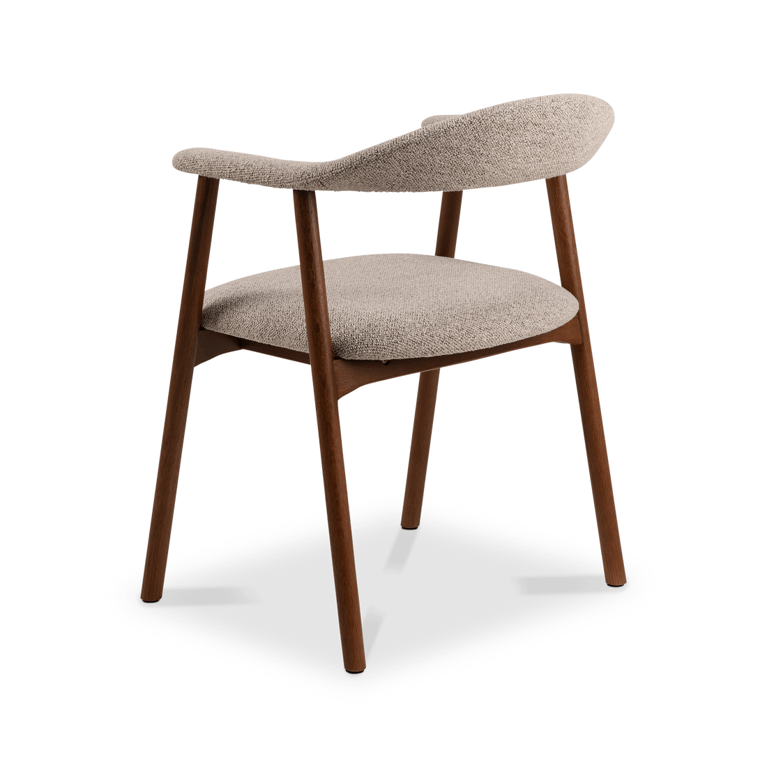 Armstoel COLETTE Monza Beige - Poot Walnoot  Armstoel COLETTE Monza Beige - Poot Walnoot