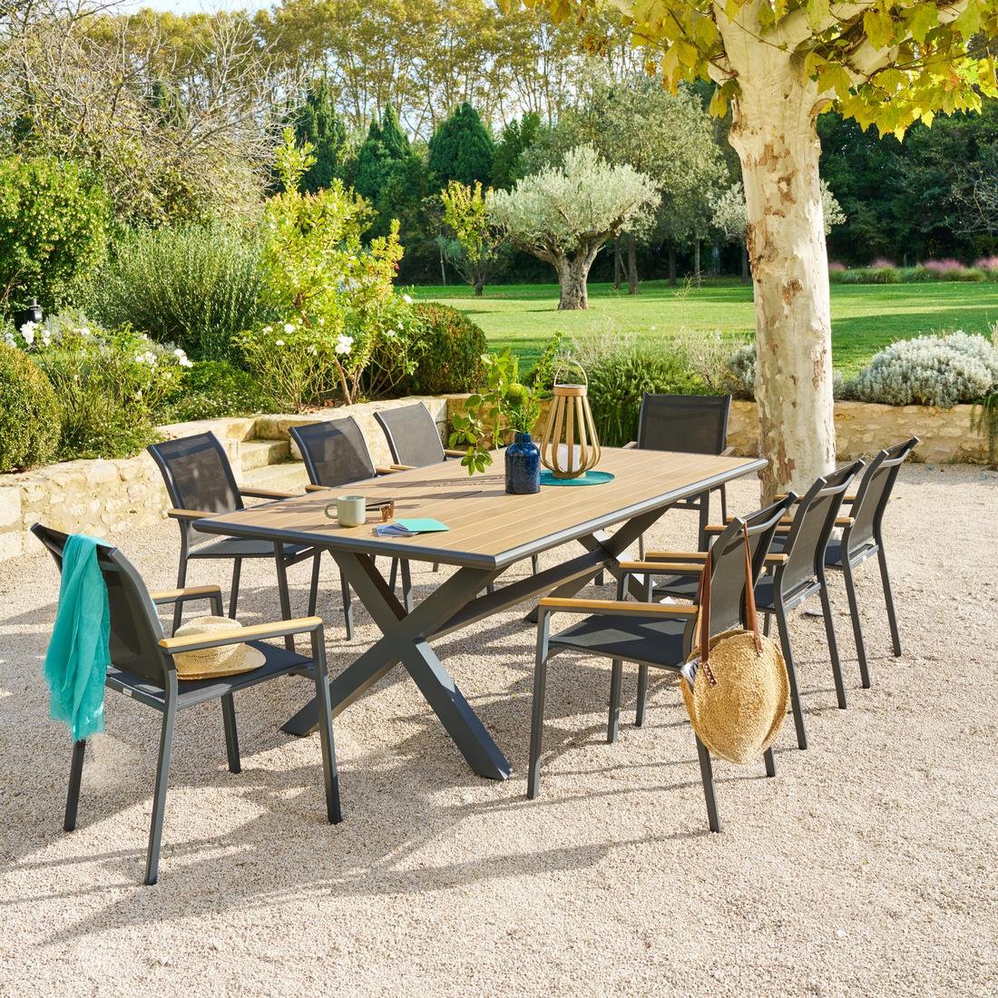 Armstoel DURELLA Grafiet/Acacia Armstoel DURELLA Grafiet/Acacia