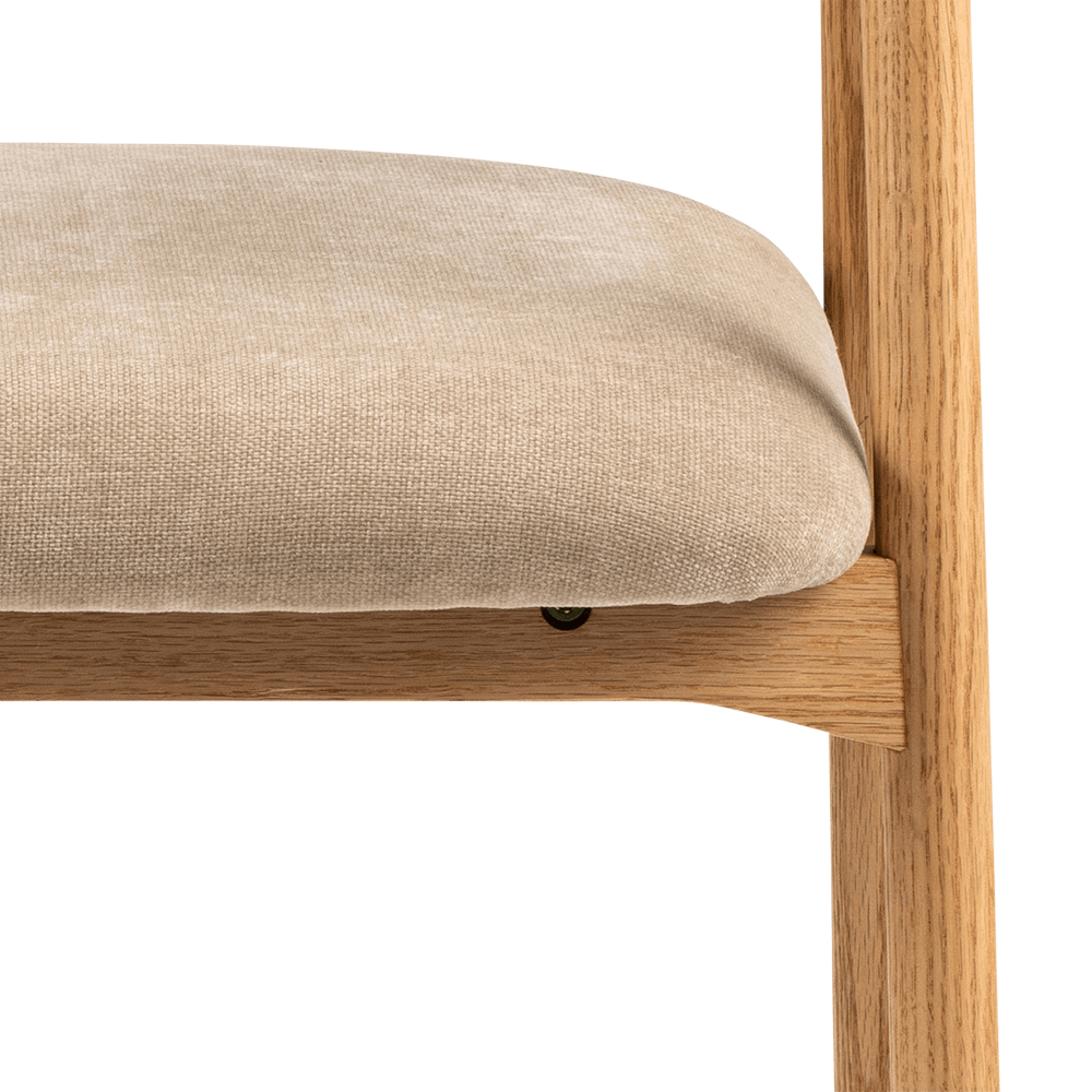 Armstoel COLETTE Danny Beige - Poot Eik Armstoel COLETTE Danny Beige - Poot Eik