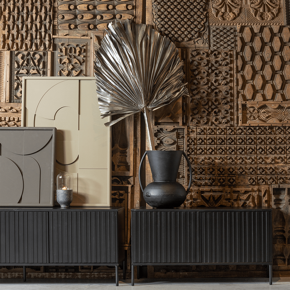 Woood TV-meubel GRAVURE Zwart B100 Woood TV-meubel GRAVURE Zwart B100