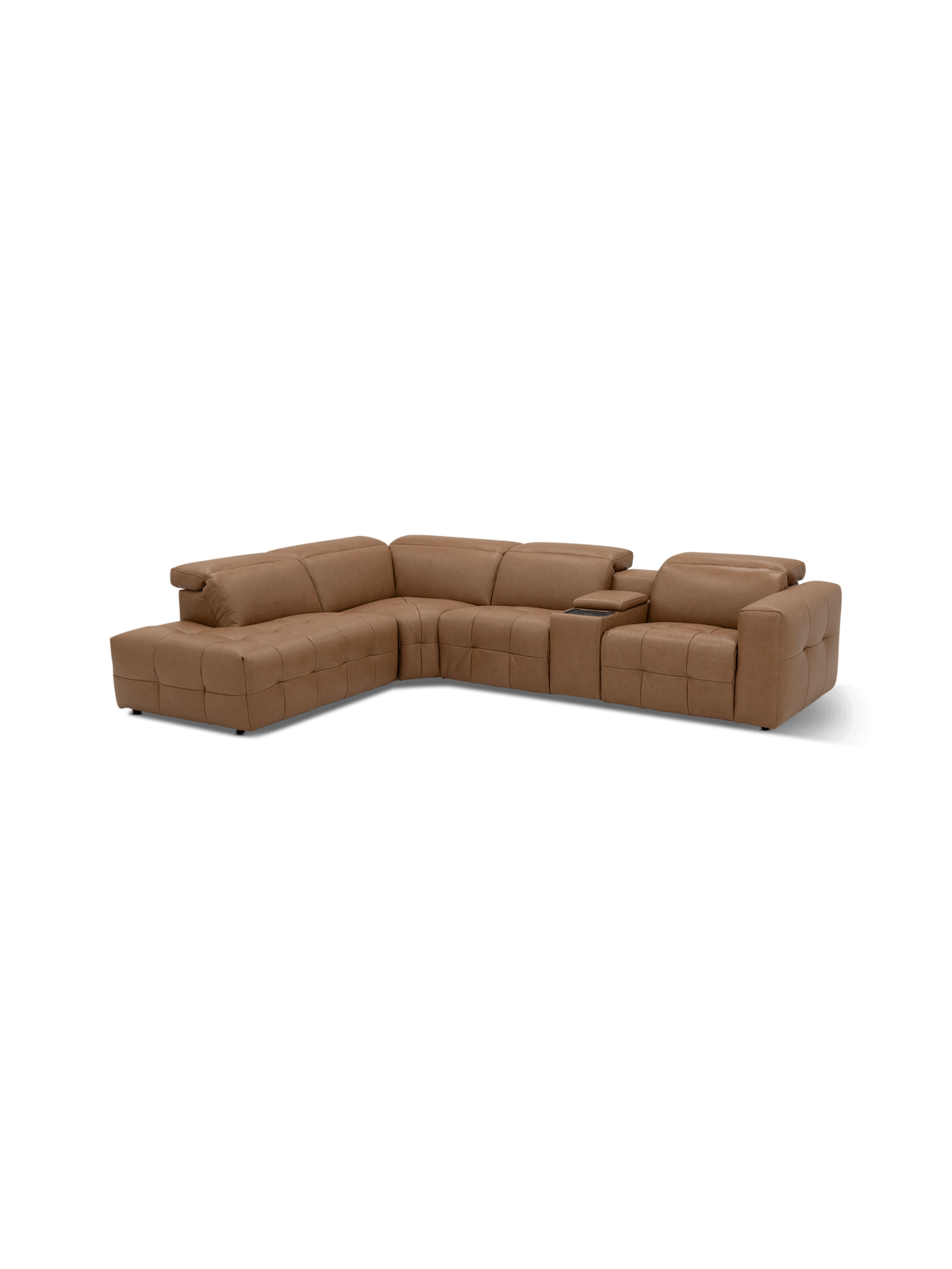 Hoeksalon Tilla Lederlook Tan
