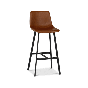 Barstoel AMBROS PU retro leather look brandy 691B - ZH76,5cm Barstoel AMBROS PU retro leather look brandy 691B - ZH76,5cm