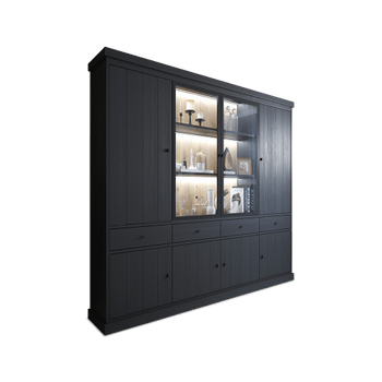 Vitrinekast CASTELLO B240 Zwarte Eik Vitrinekast CASTELLO B240 Zwarte Eik