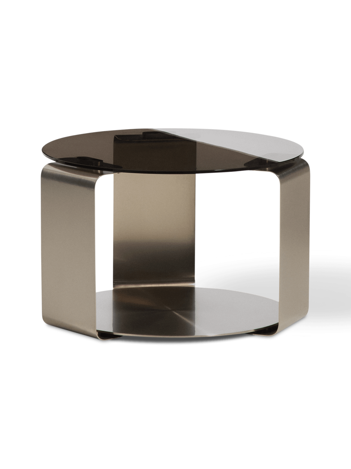 Salontafel Dolven Getint Glas Bruin Ø60