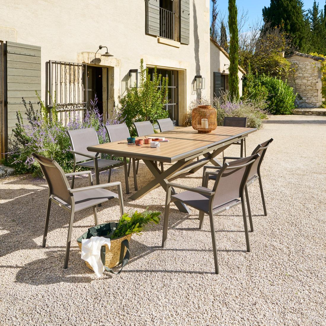 Tuinstoel DURELLA Grijsbruin Tuinstoel DURELLA Grijsbruin