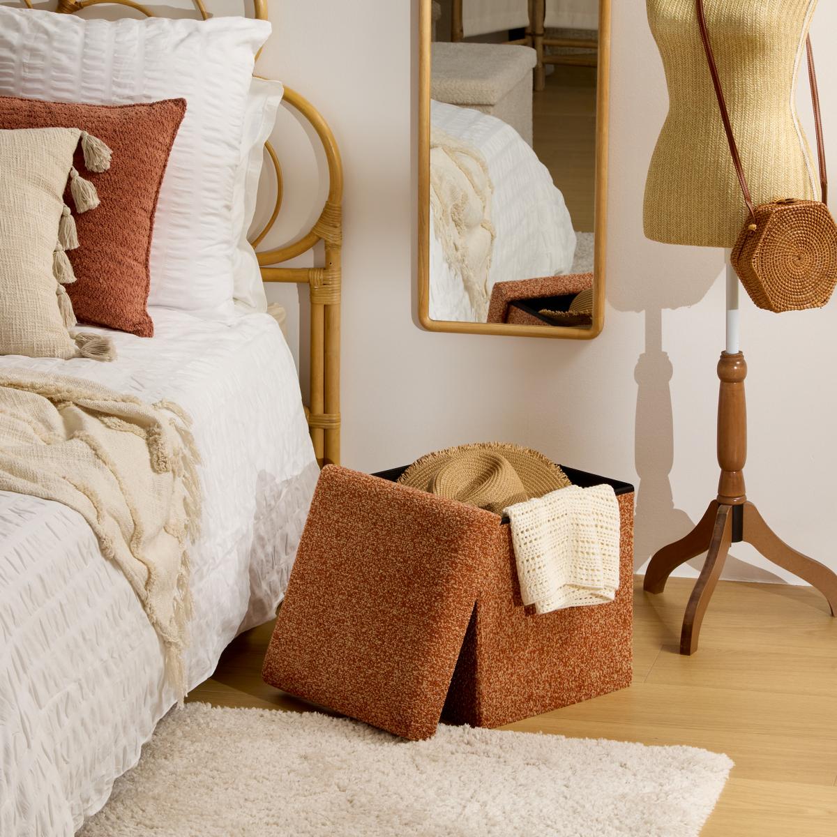 Opbergpouf WOZIA Vierkant Amber