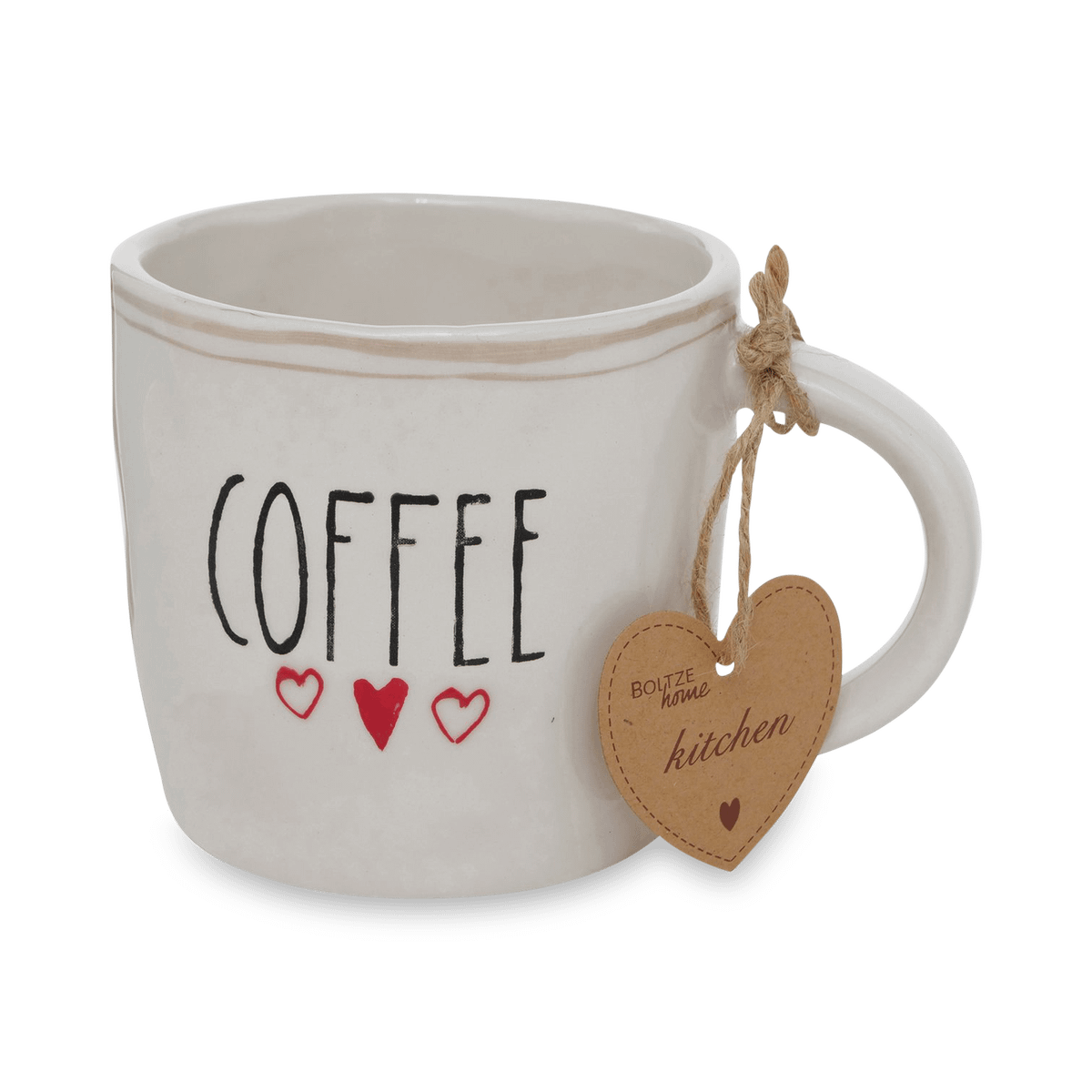 Mok ENJOY/COFFEE Wit/Zwart Ass.