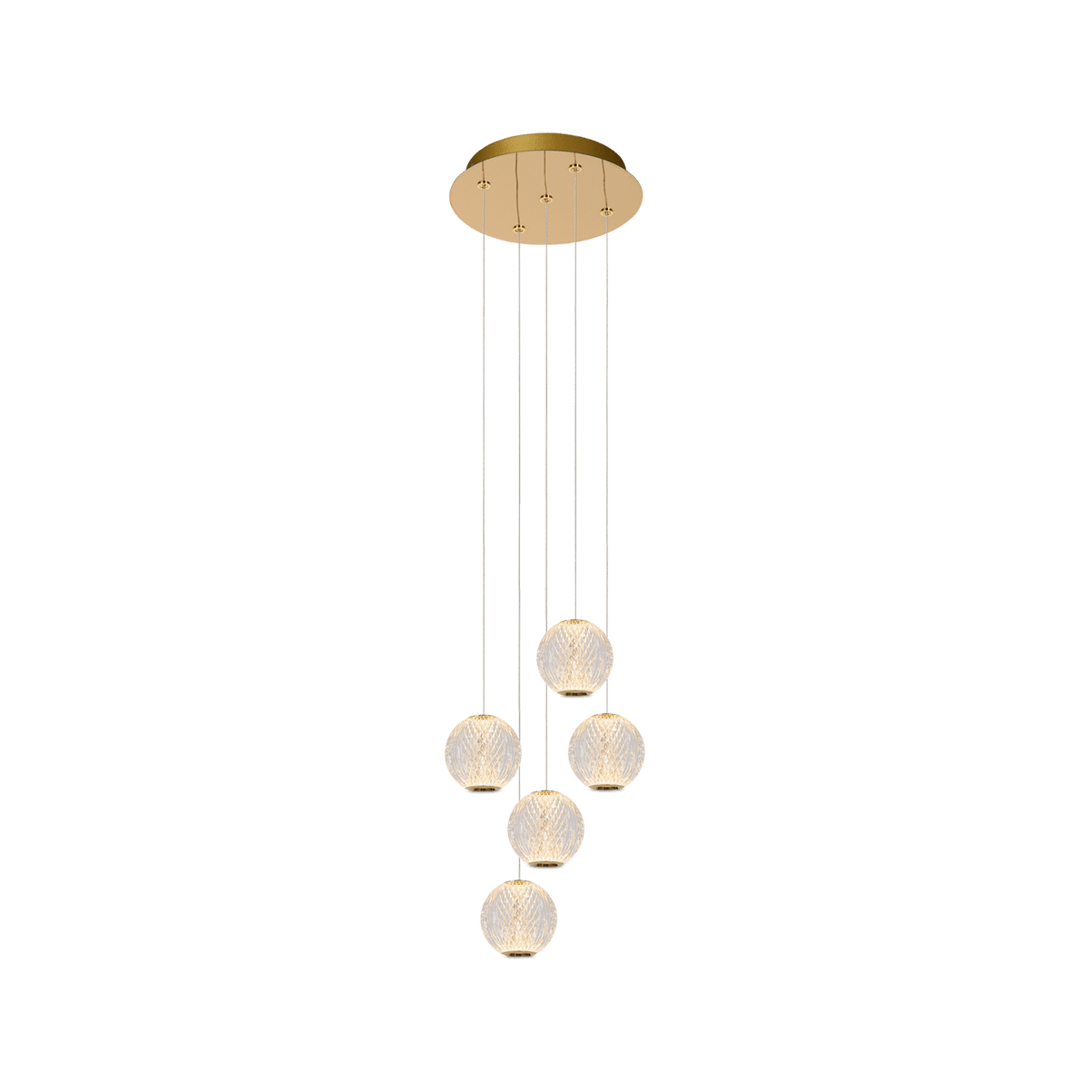 Hanglamp CINTRA Rond 5Del. Transparant