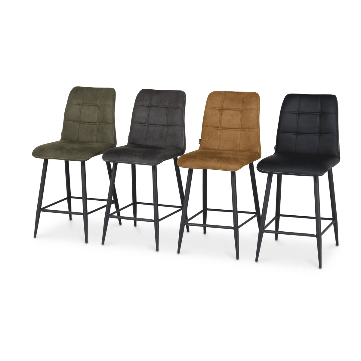 Barstoel LORIS ECO PU Nero