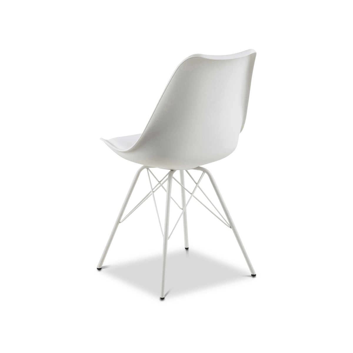 Kuipstoel KORDELIO PU leather look white