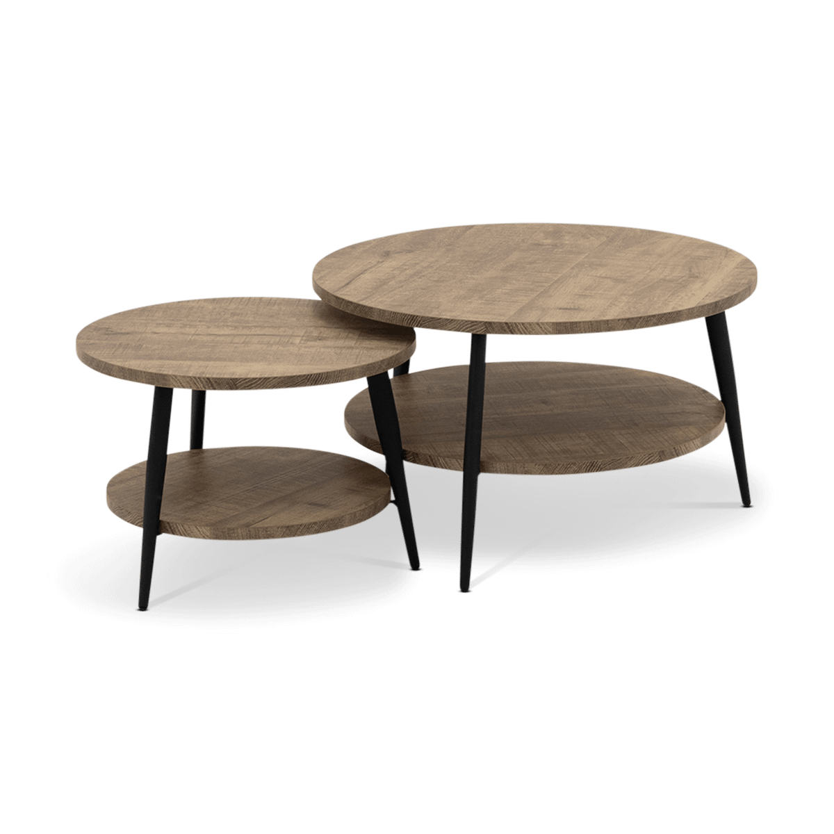 Salontafelset VEKTOR 10 Mango Ø75x45/Ø55x40