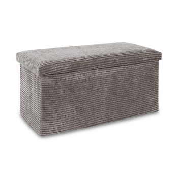 Opbergpouf COLLETE Rh Rib Taupe Opbergpouf COLLETE Rh Rib Taupe