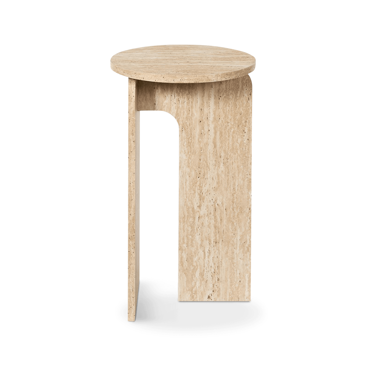 Bijzettafel Hoog VRENI Ø30 Travertijnlook