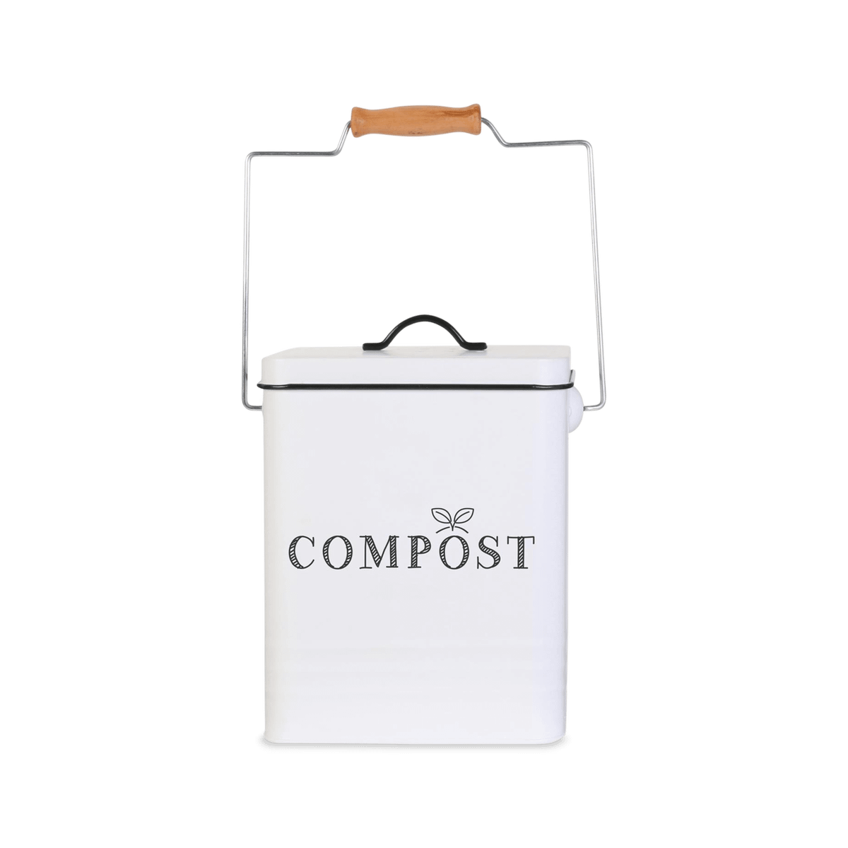 Compostemmer COMPOST 5l RH Met. Wit/Zwart