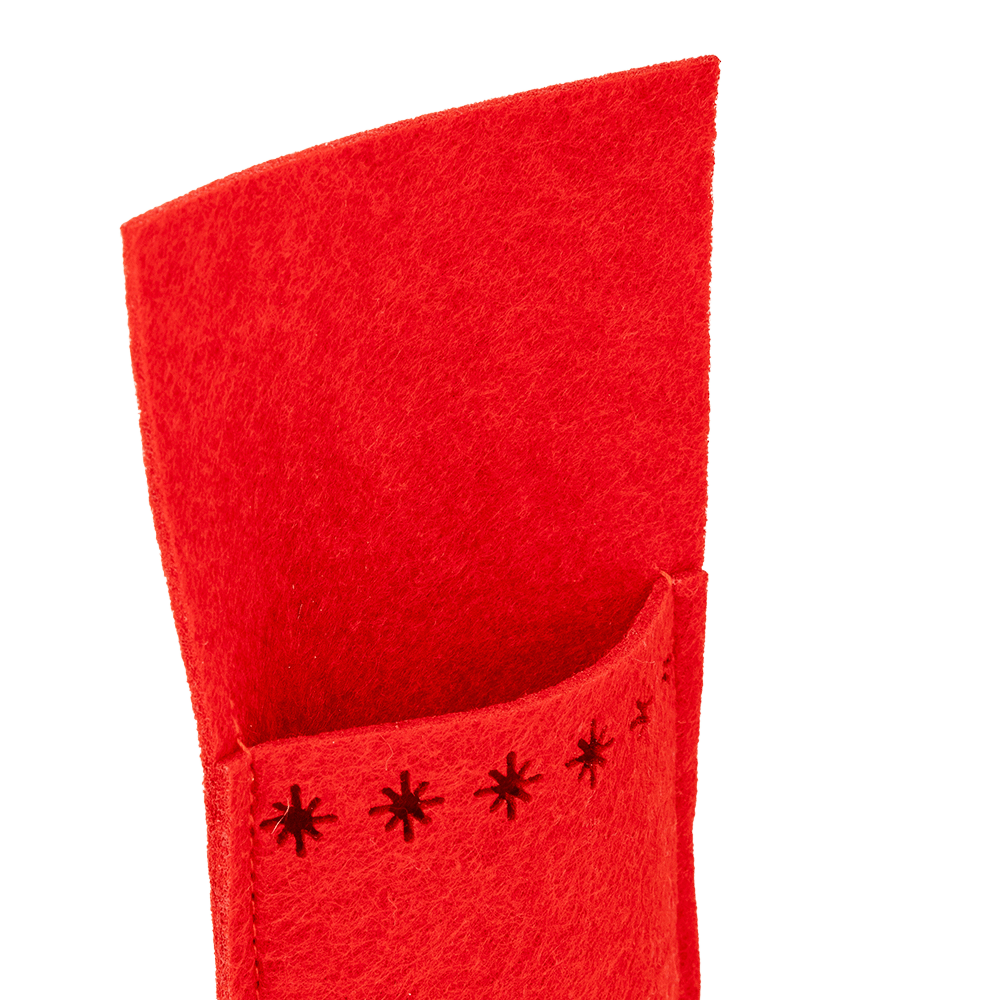 Bestekhouders S/4 XMASS Kerstoutfit Rood