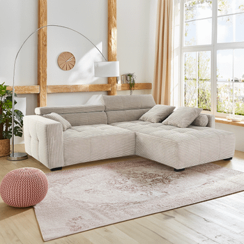Hoeksalon LORETO Taupe B283-L231 Hoeksalon LORETO Taupe B283-L231