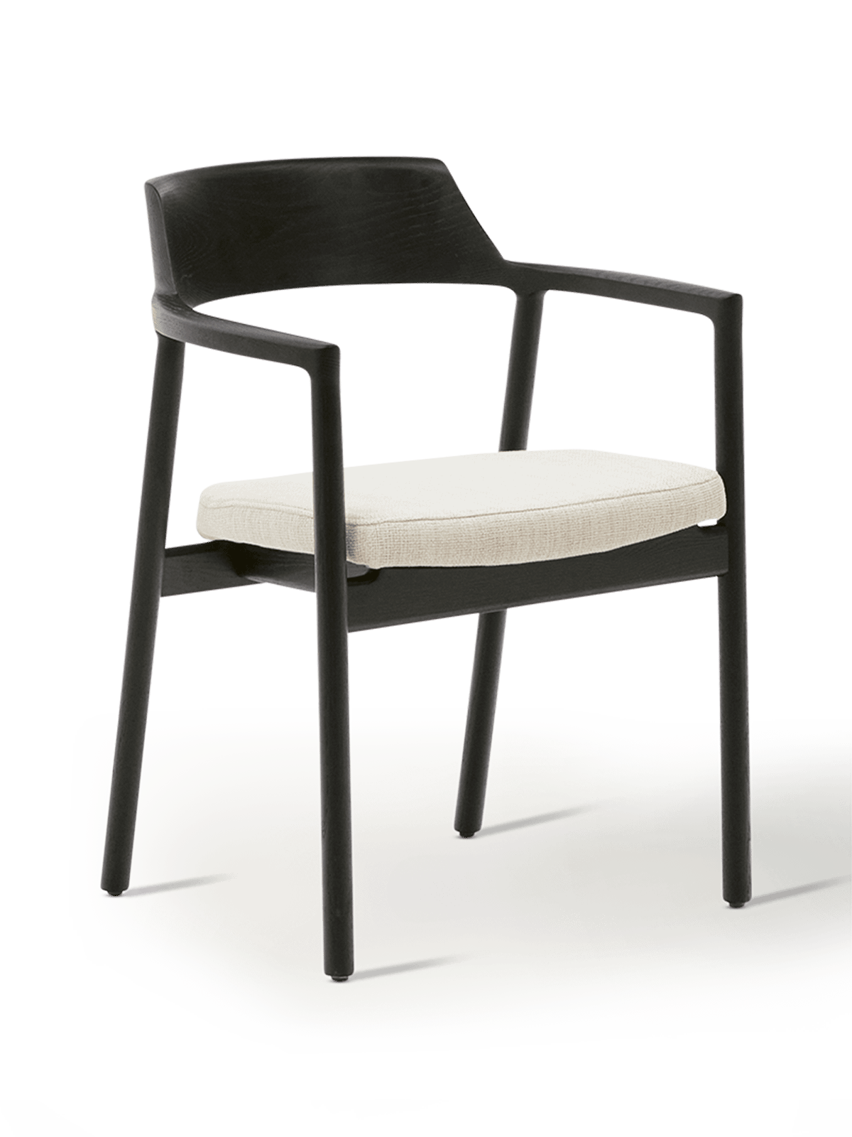 Stoel Alocs massief eikenhout in zwart