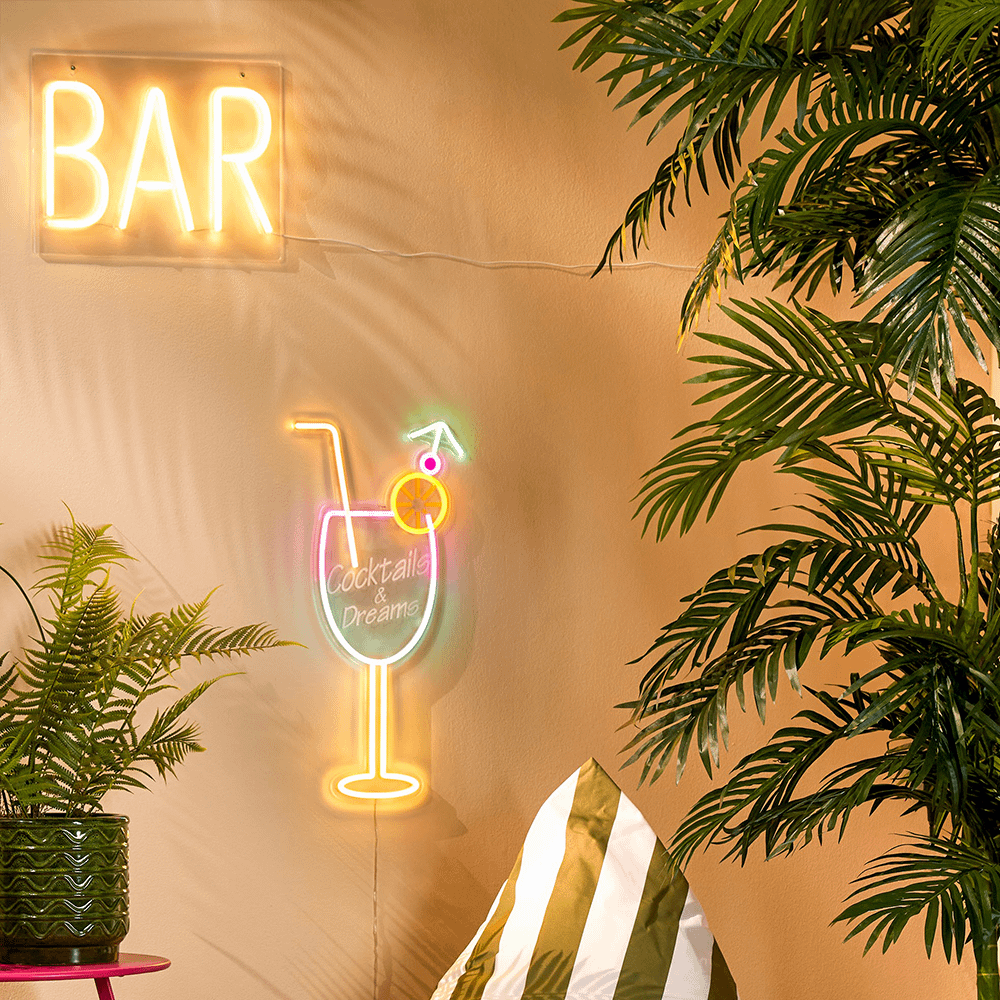 Wandlamp BAR Neon Geel  Wandlamp BAR Neon Geel