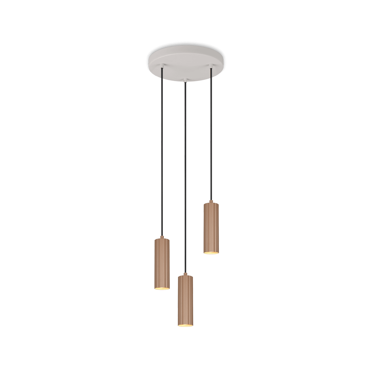 Hanglamp SOKA 3Del. Metaal Coffee